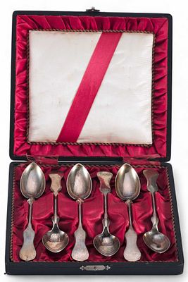 Набор чайных ложек серебро 800 пр. 202 гр. Австрия после 1872 г. Австрия, Венапосле 1872 