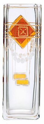 Ваза модерн стекло, Josef Riedel Богемия 1900-20 гг. 12х4х4 см. Богемия1910-1920-ггстекло 