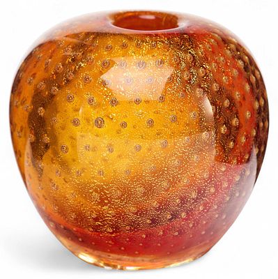 Ваза круглая. МураноСередина XX векацветное стекло; литьё7,3 см х смСтеклоделие, как 