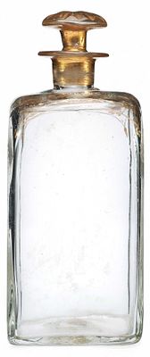 Штоф стекло, золочение Богемия кон. XVIII в. Н-17,5 см. Богемияпоследняя четверть XVIII 