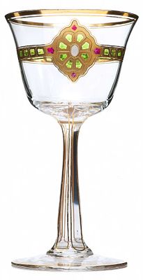 конец XIX в. Кубок. Богемия. БогемияКонец XIX векабесцветное стекло, нацвет, гранение 