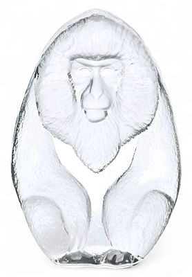 Пресс-папье &laquo;Обезьяна&raquo;. Матс Джонассон (Юнассон)Швеция. Фабрика Малерасконец XX векахрусталь; 