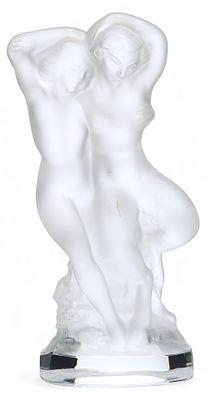 Скульптура &laquo;Пан и Диана&raquo;. Марк Лаликфабрика Lalique, Франция1960-1970-ггсатинированное стекло 