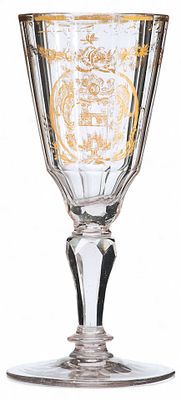 Бокал. Богемия. БогемияКонец XVIII - XIX ввбесцветное стекло, гранение, золочение13,3 см х 