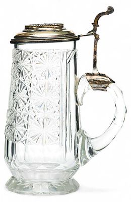 Пивная кружка. Вена. Австро-Венгрия, Венапосле 1872 гхрусталь, гранение; серебро, штамп 