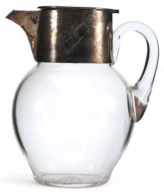 Кувшин для воды. Вторая половина XIX векастекло, серебро22,5 см х смКувшин для воды лаконичной 