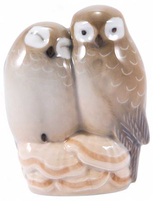 Скульптура Совята фарфор Royal Copenhagen Копенгаген Дания 1990-96 гг. Н-8,6 см. Копенгаген 
