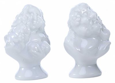 Парные скульптуры-обманки Бахус и нимфа фарфор, Мейсен (Meissen) Германия 1950-е гг. Н-5 см. Мей 