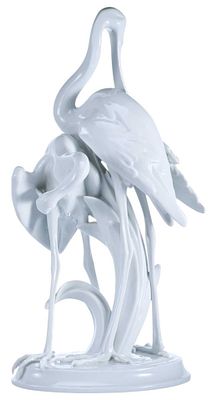 Скульптура Две цапли фарфор, Херенд (Herend) Венгрия 1960 гг. Н-38,5 см. Янош ТотХеренд 