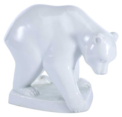 Скульптура Медведь фарфор, Мейсен (Meissen) Германия 1947-73 гг. Н-10,5 см. Мейсен 