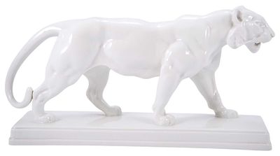 Скульптура Идущий тигр фарфор, Берлинская корлевская мануфакт. 1930-е гг. 34х18 см. Берлинская 
