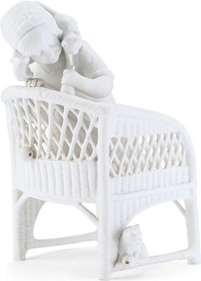 Скульптура Девочка, играющая с котятами бисквит, Scheibe-Alsbach Германия 1925-72 гг. Н-21,5 см. 