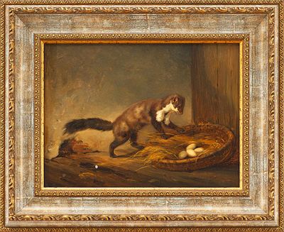 Адам Бенно (Adam Benno 1812-1892 гг.) Воришка к/м Германия 1870-е гг. 23,5x31,5 см. Adam 