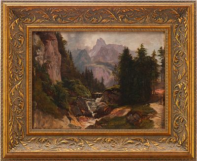 Йозеф Шойерер (Joseph Schoyerer 1844–1923 гг.) У подножия Веттерхорна х/м пос. чет. XIX в. 