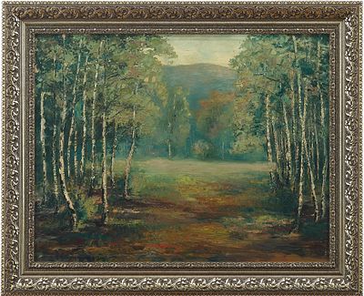 Леопольд Биттенауэр (Leopold Bittenauer 1899–1974 гг.) Летний пейзаж к/м Австрия сер. ХХ в. 64 