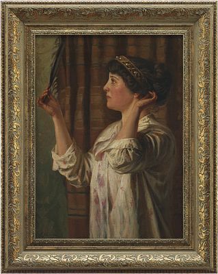 Y. Wilsan Девушка с диадемой Великобритания нач. ХХ в. 56x41 см. ВеликобританияНачало XX 