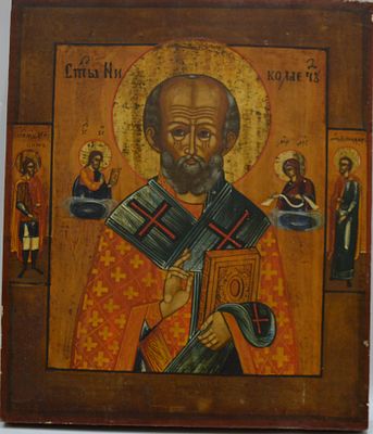 Икона Николай чудотворец . 1061 Икона Николай чудотворец . кон. ХIХ в. Темпера. небольшая 