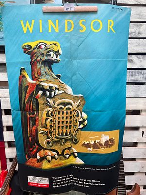 A vintage Southern British Railways advertising poster for Windsor.