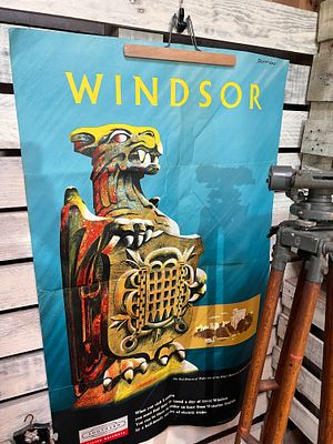 An early 20th century British Railways Southern region advertising poster for Windsor.