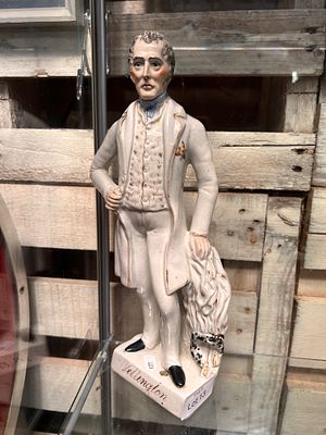 A Victorian Staffordshire figure on the Duke of Wellington. 31cm tall.