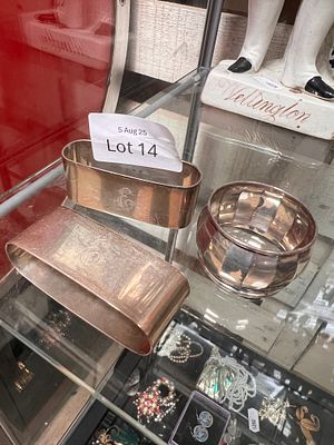 Three early 20th century HM silver napkin rings. 70g total