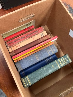 A selection of steam engineering & combustion engine-related reference books.