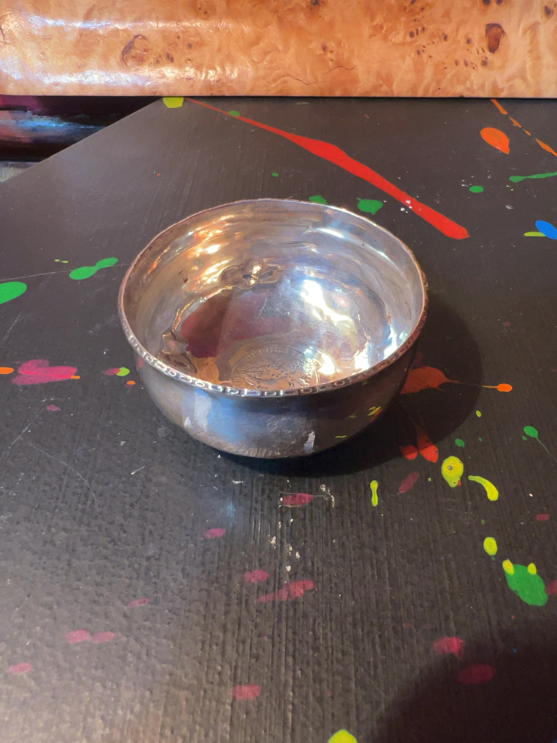 A Silver Coin-Set Bowl with Inset George II Silver Coin