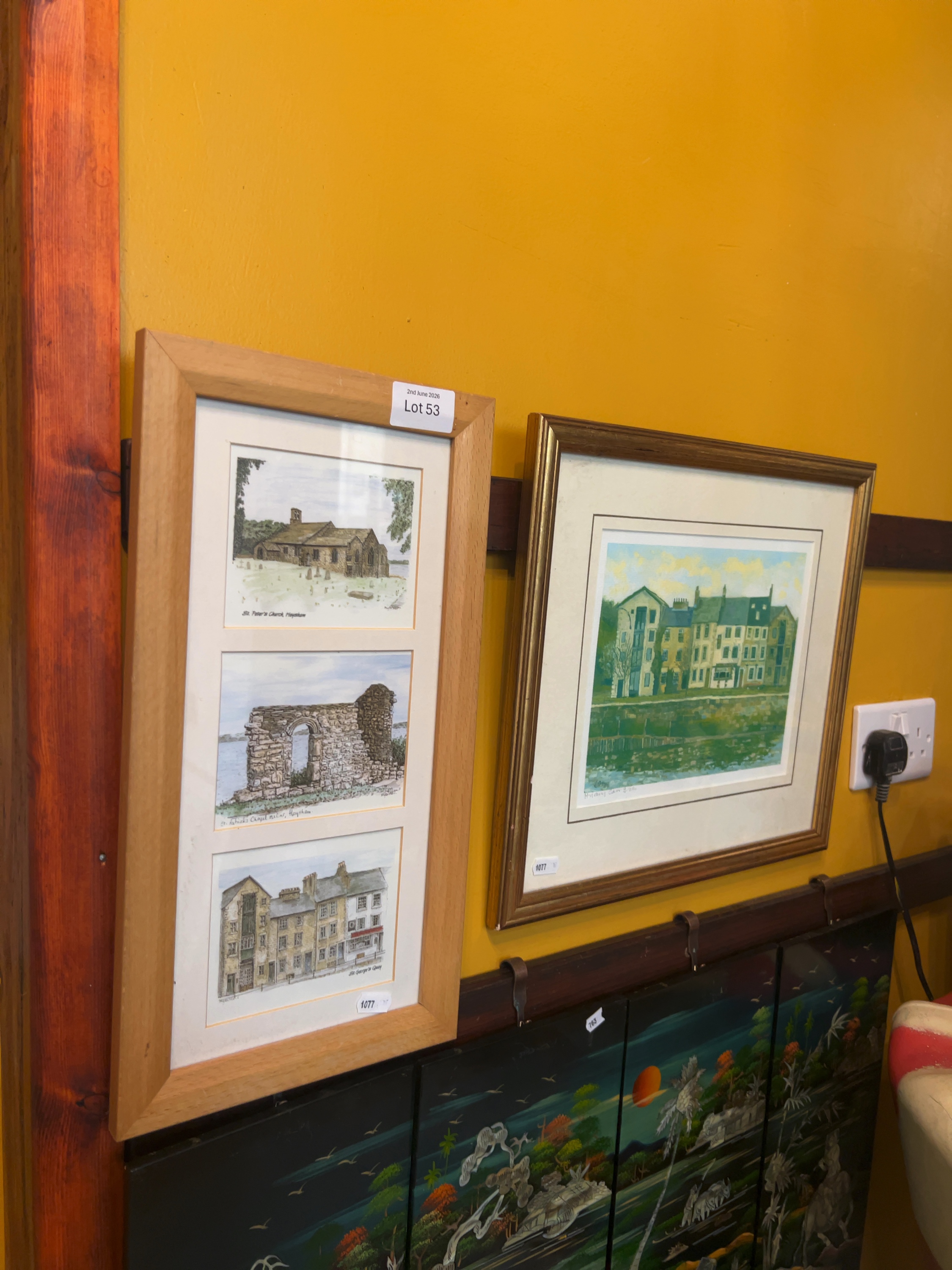 Two Framed Artworks by Myra Scott and Hilary Carr