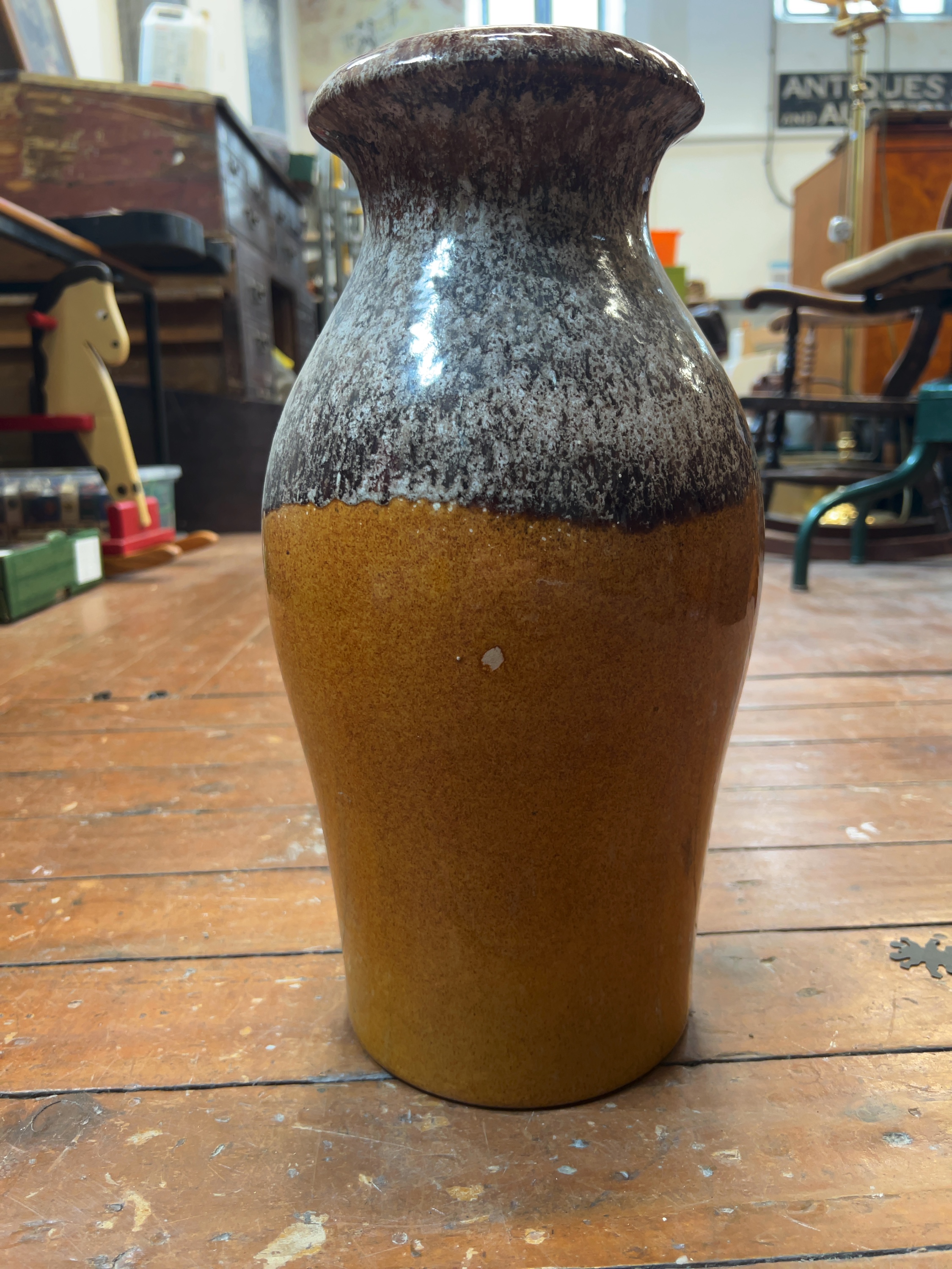 Scheurich Keramik Fat Lava Earthenware Floor Vase Model 290-40 West Germany