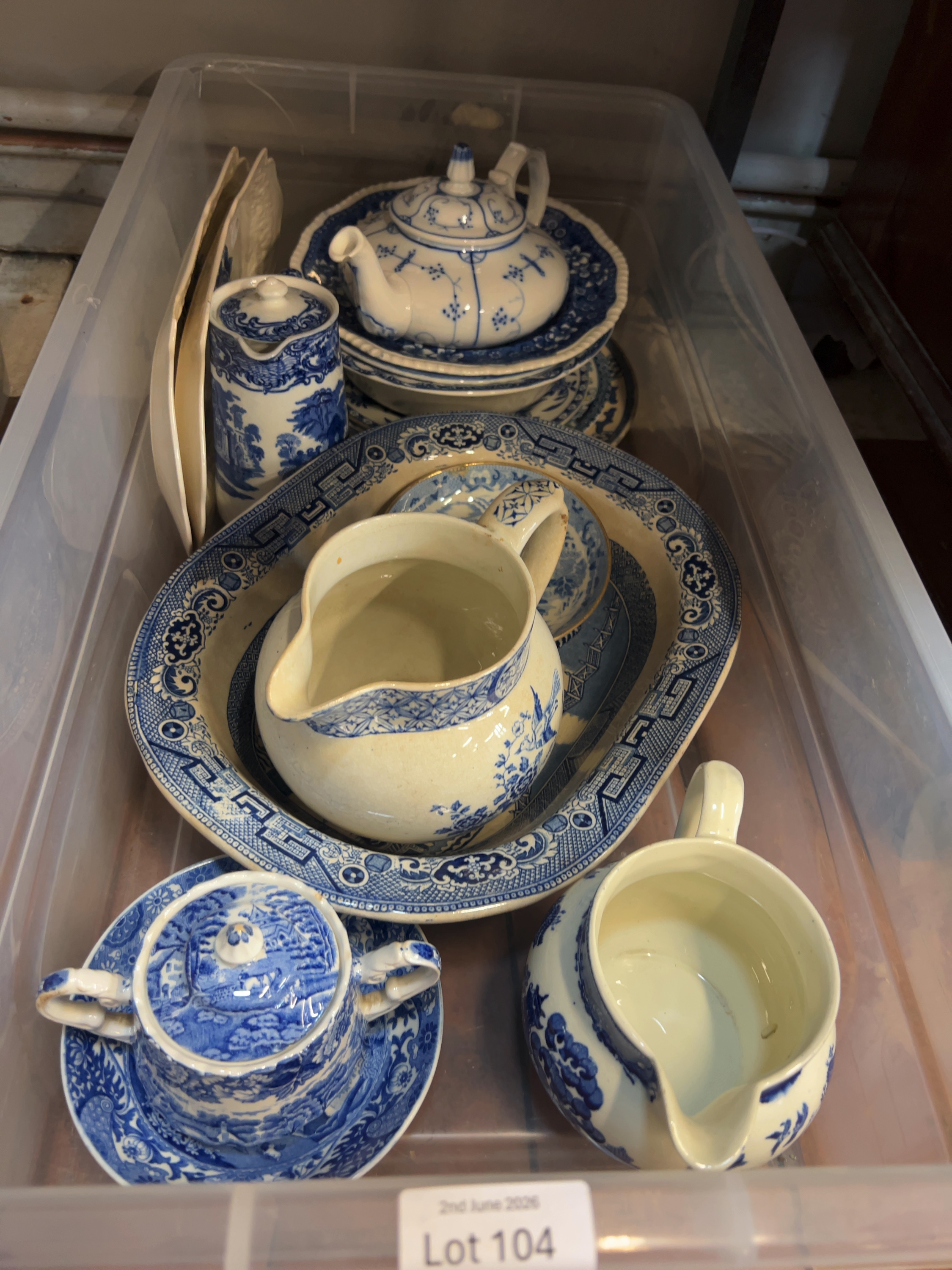 Blue and White Transfer-Printed Ceramic Wares including Villeroy & Boch
