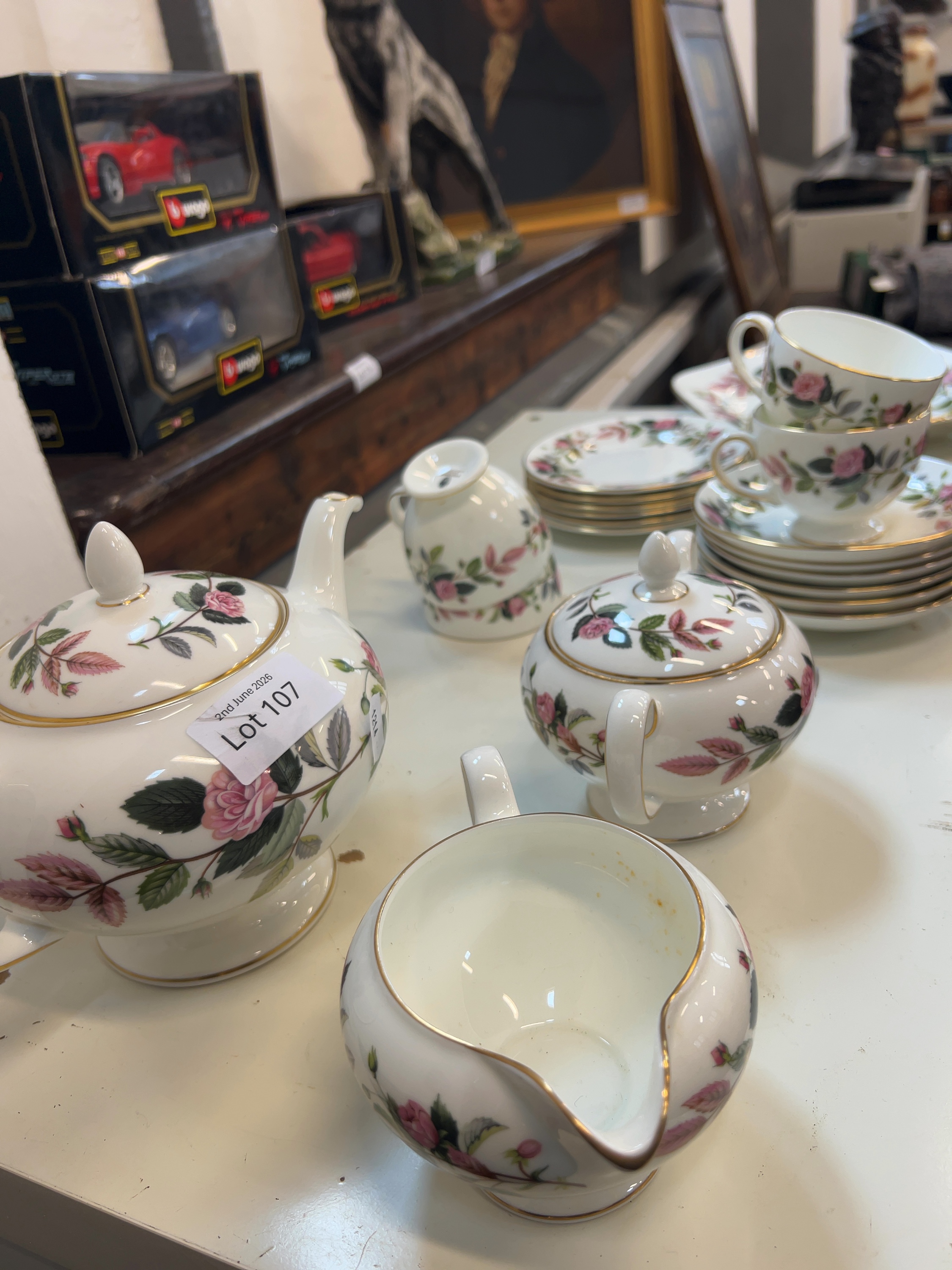 A Wedgwood Bone China Tea Service in the 'Hathaway Rose' Pattern