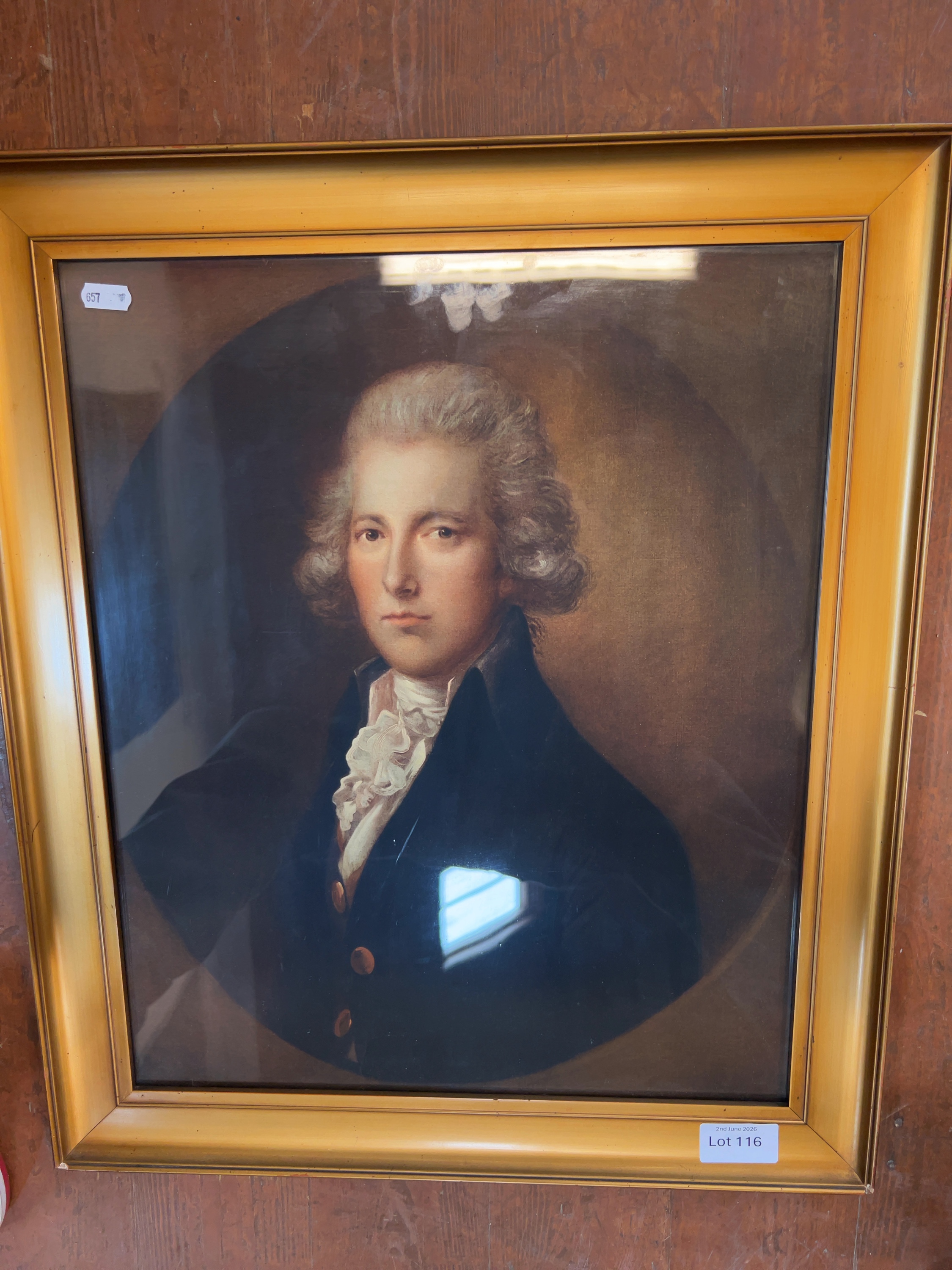 After Gainsborough Dupont (British, 1754-1797), 'Portrait of William Pitt the Younger'
