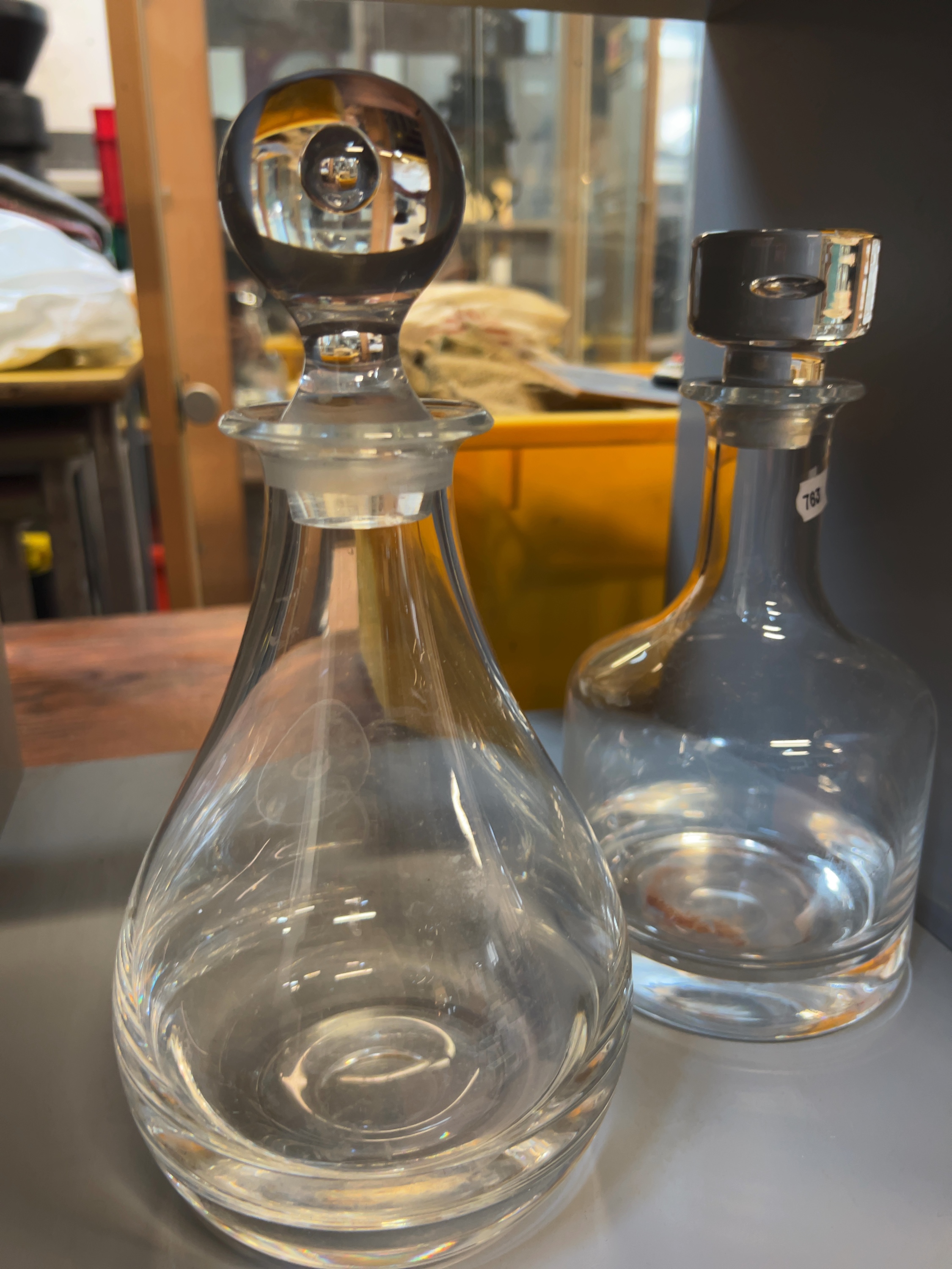 A Pair of Dartington Crystal Clear Glass Decanters