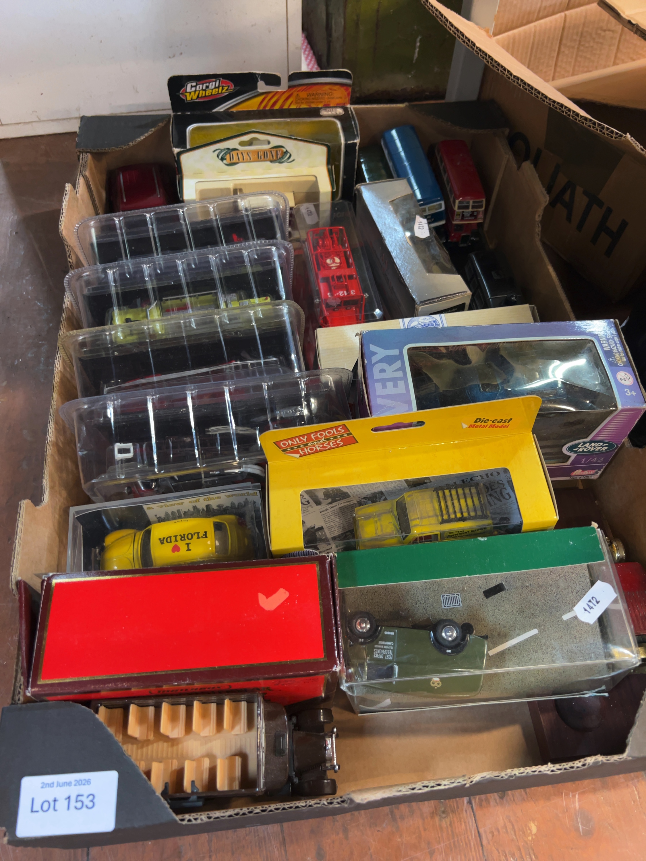 A Collection of Die-Cast and Plastic Model Vehicles by Corgi, Lledo and Others