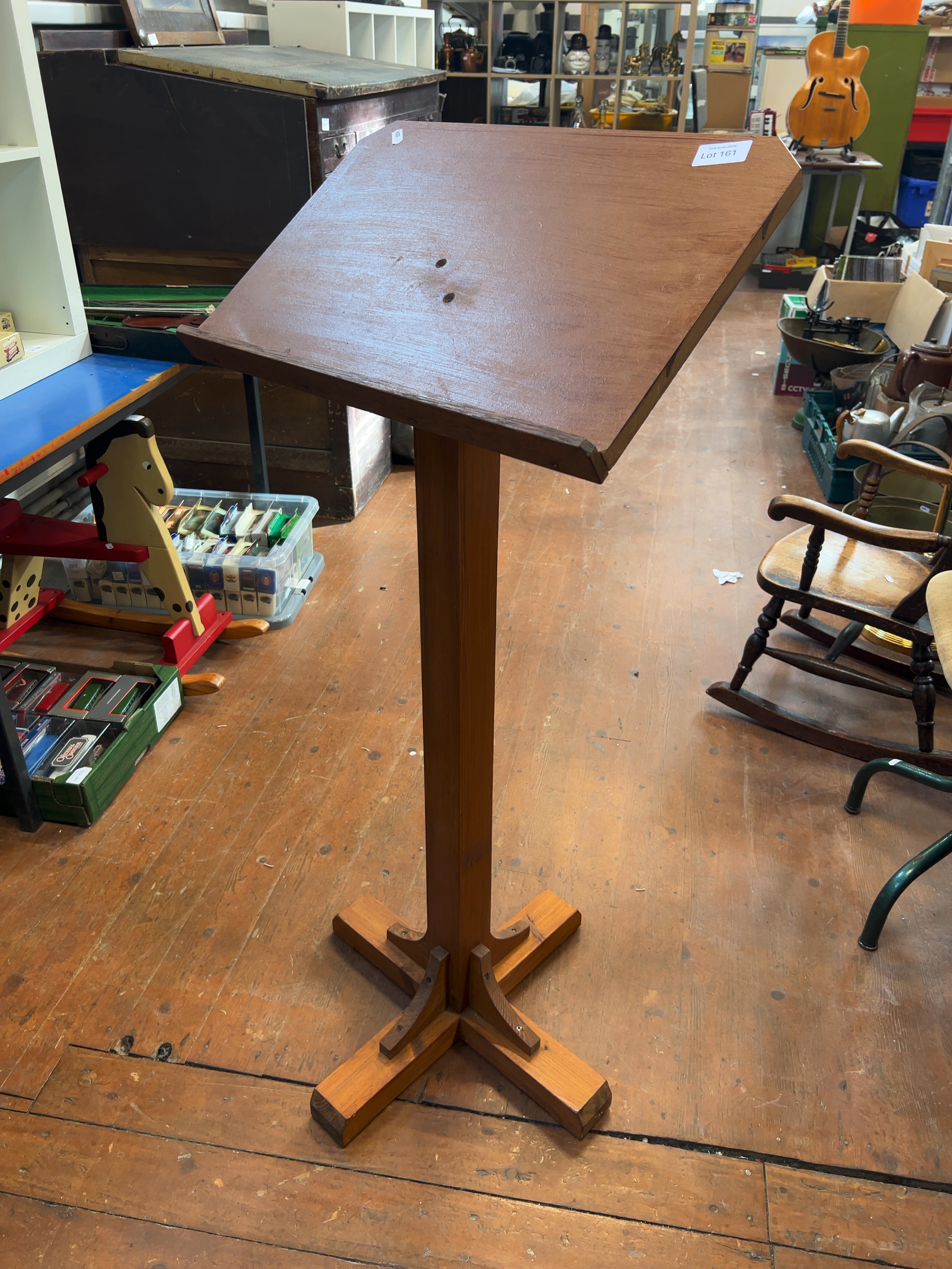 Arts and Crafts Style Oak Pedestal Lectern