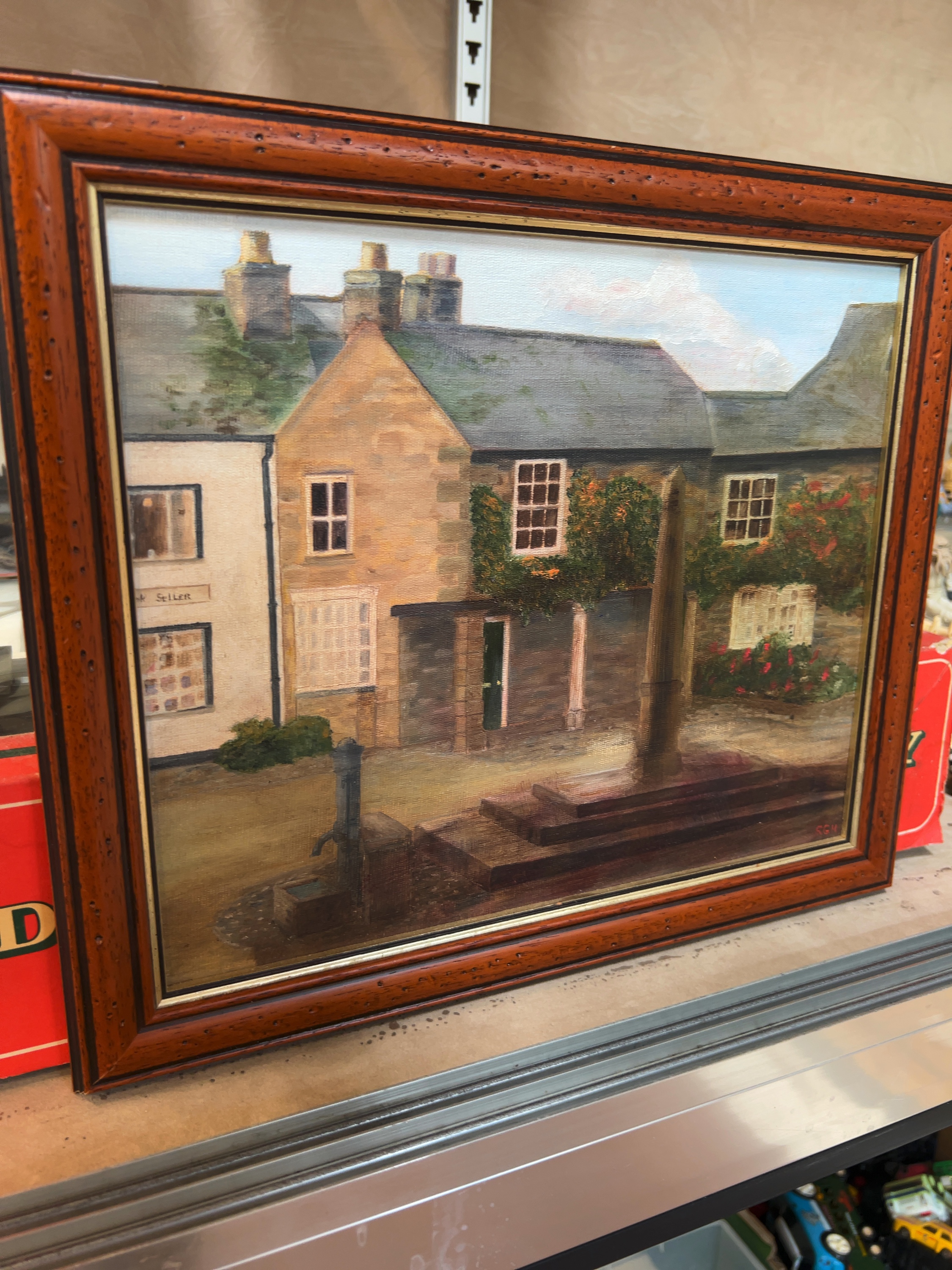 R. G. Harrison (British, 20th Century), Cartmel Square, oil on board, dated 1970