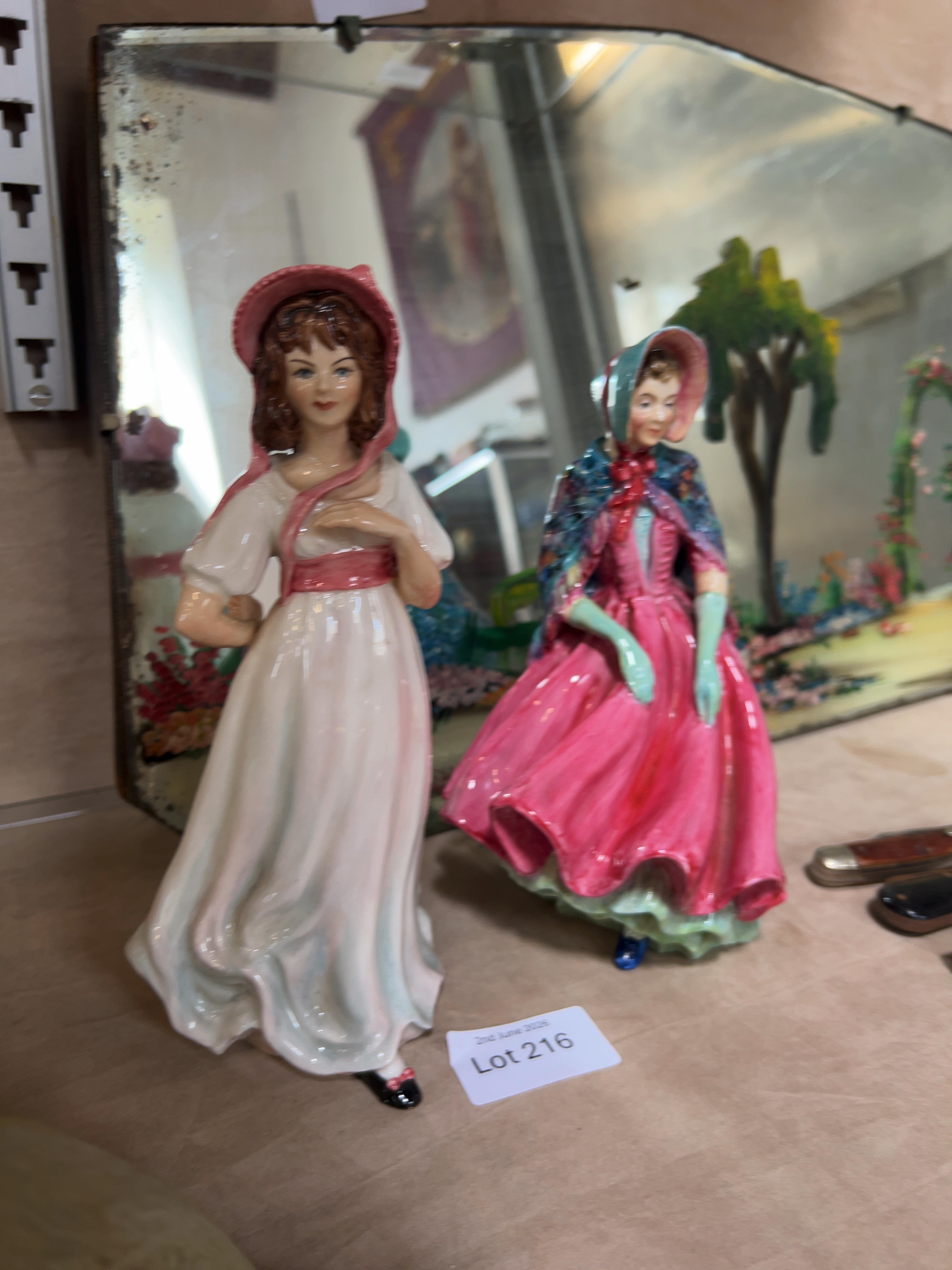 Two Hand-Painted Studio Pottery Figurines by Reg Johnson