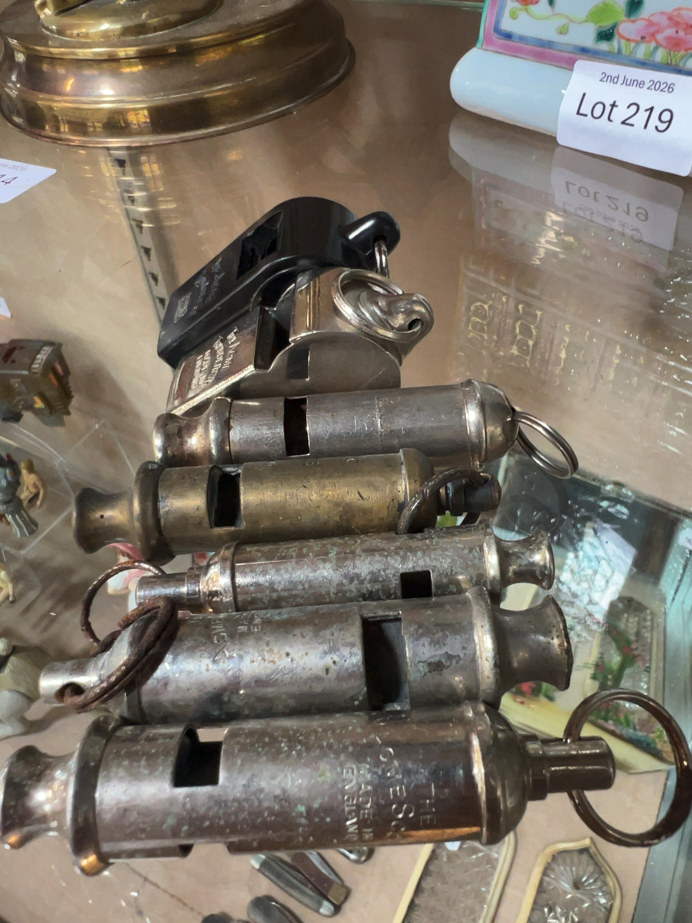 A Collection of Vintage J. Hudson and Co. Acme Metropolitan and Thunderer Whistles