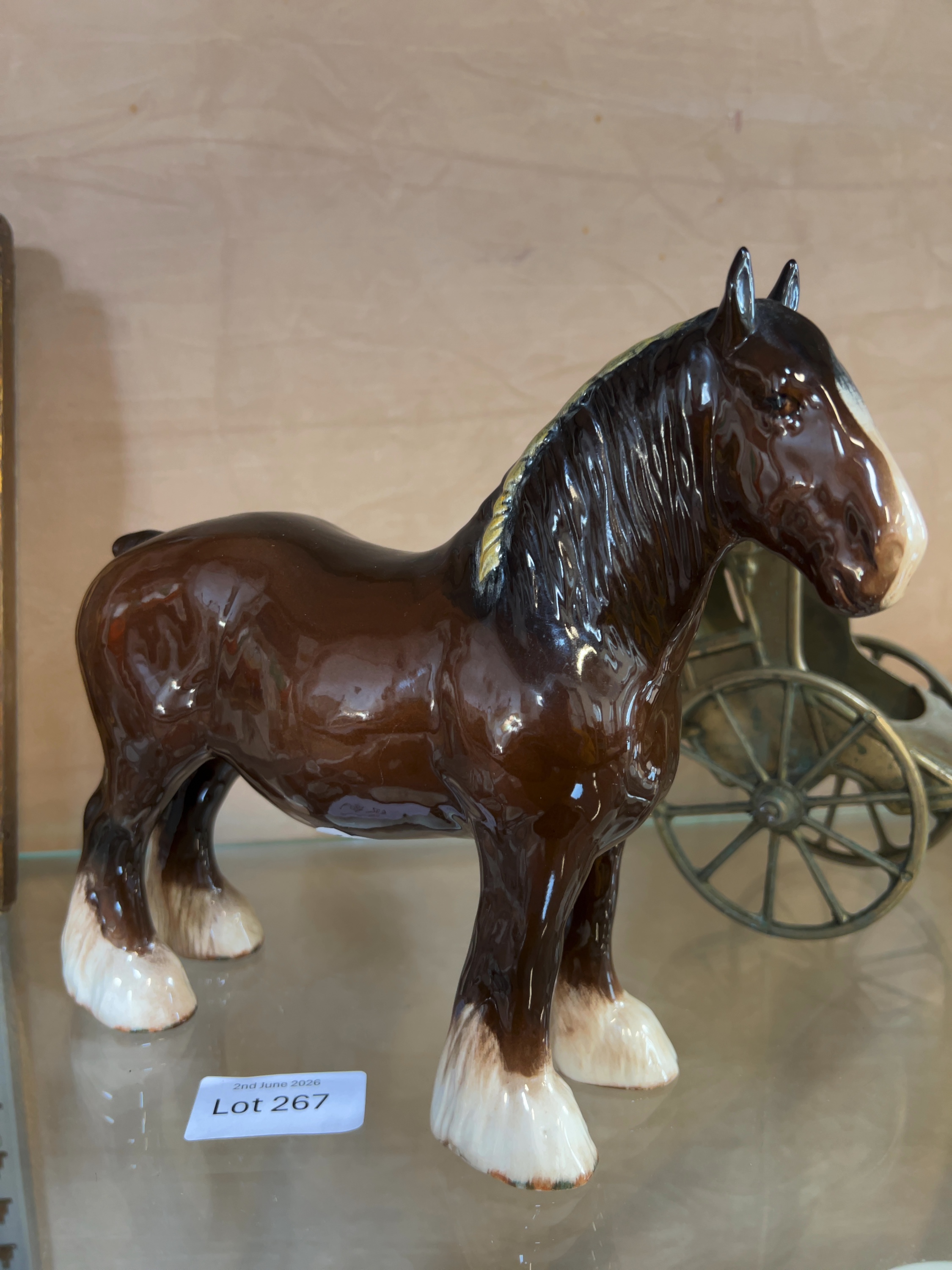 Beswick Gloss Brown Shire Horse Figurine