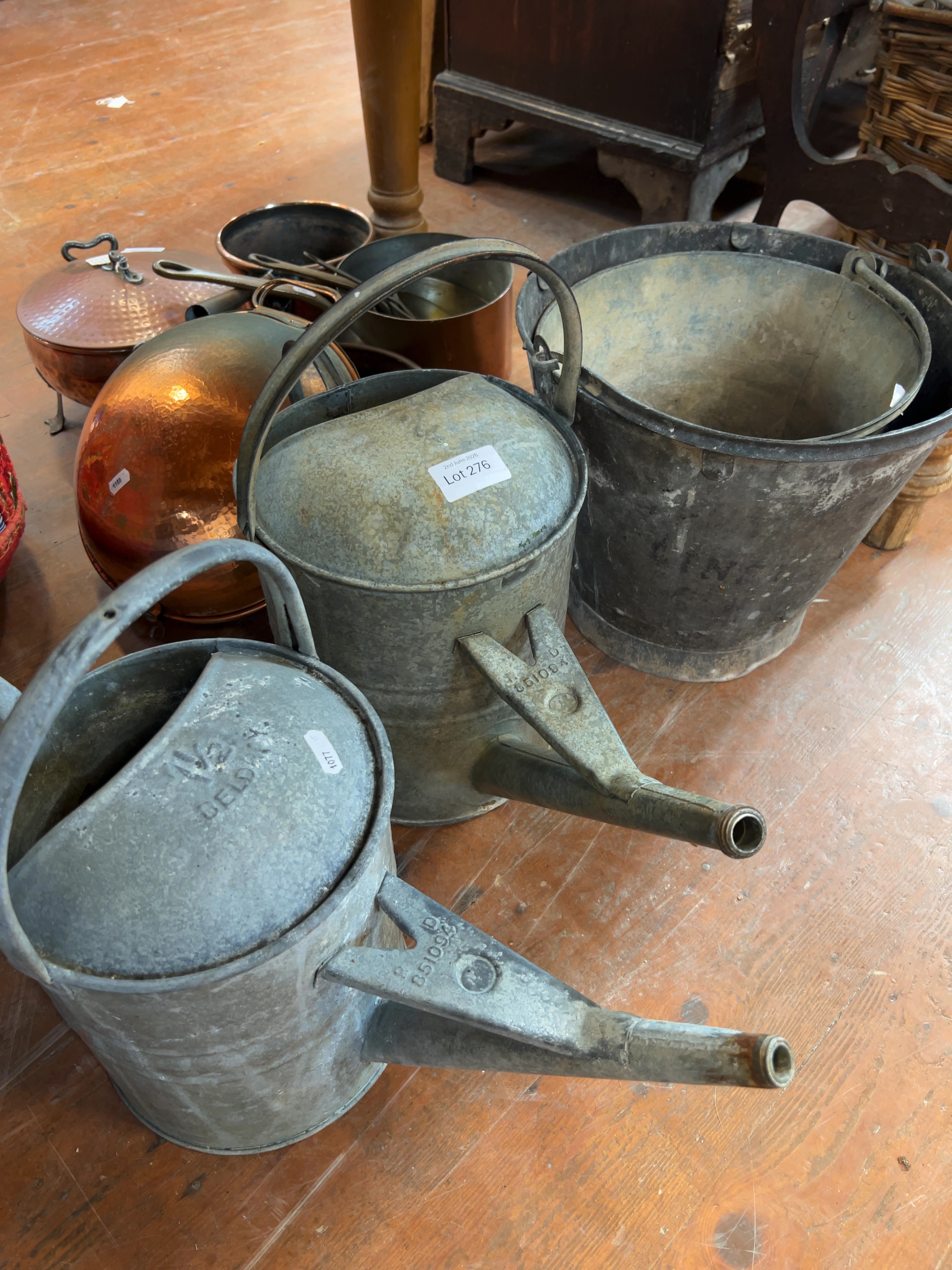 Vintage Metalware Including Beldray Galvanised Watering Cans