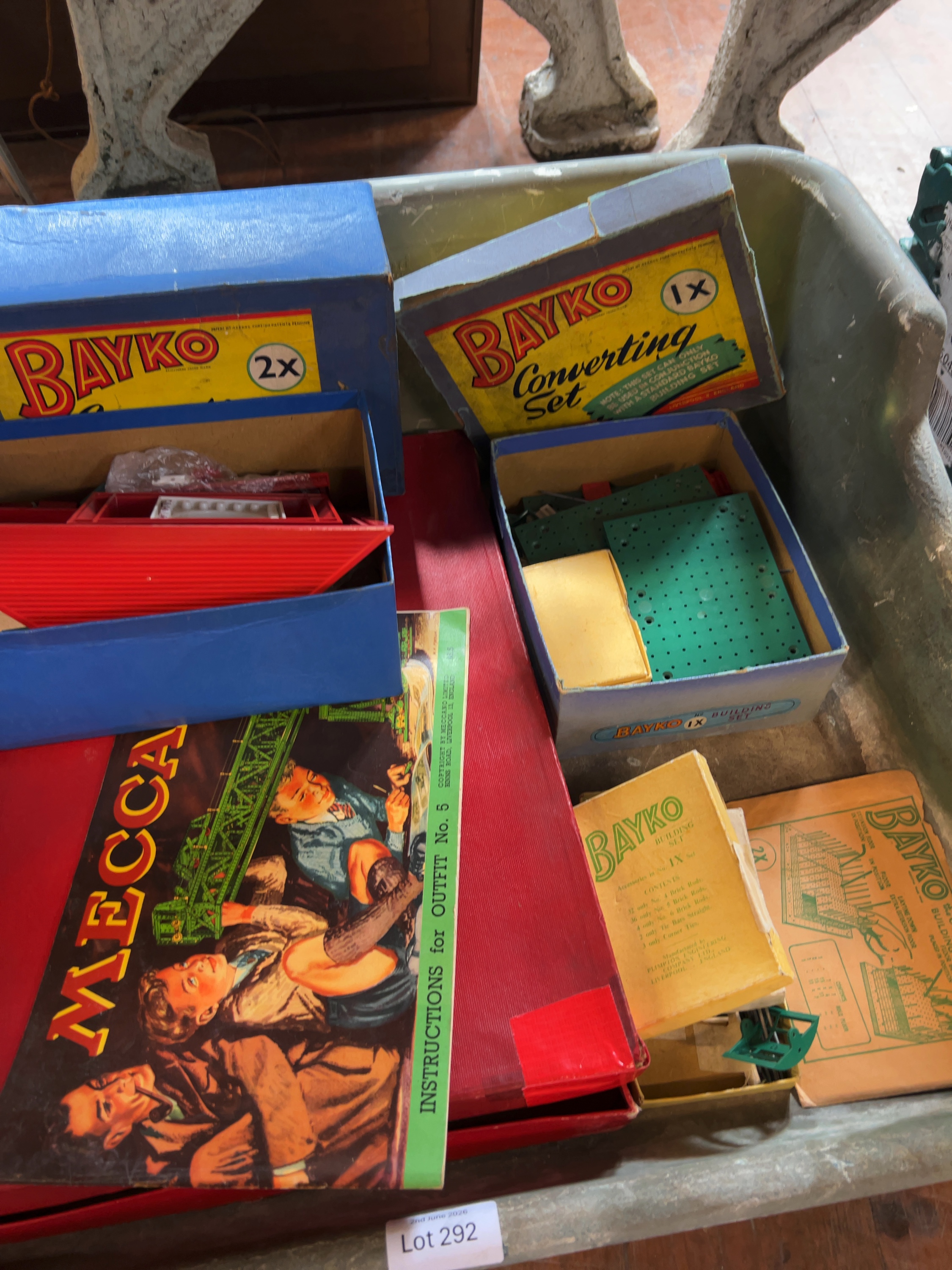 Vintage Meccano and Bayko Construction Sets