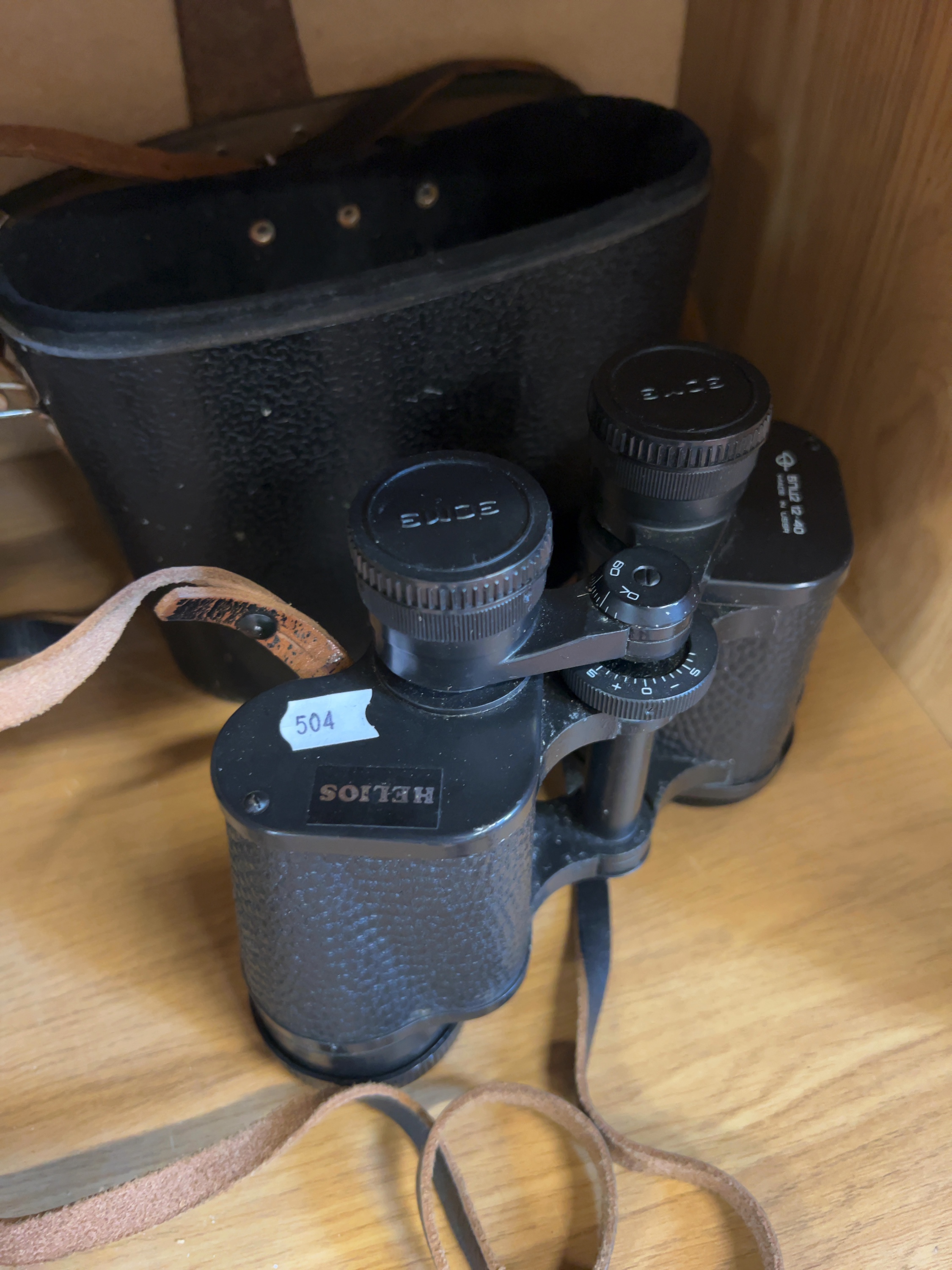 A Pair of Soviet KOMZ Helios 12x40 Prismatic Binoculars