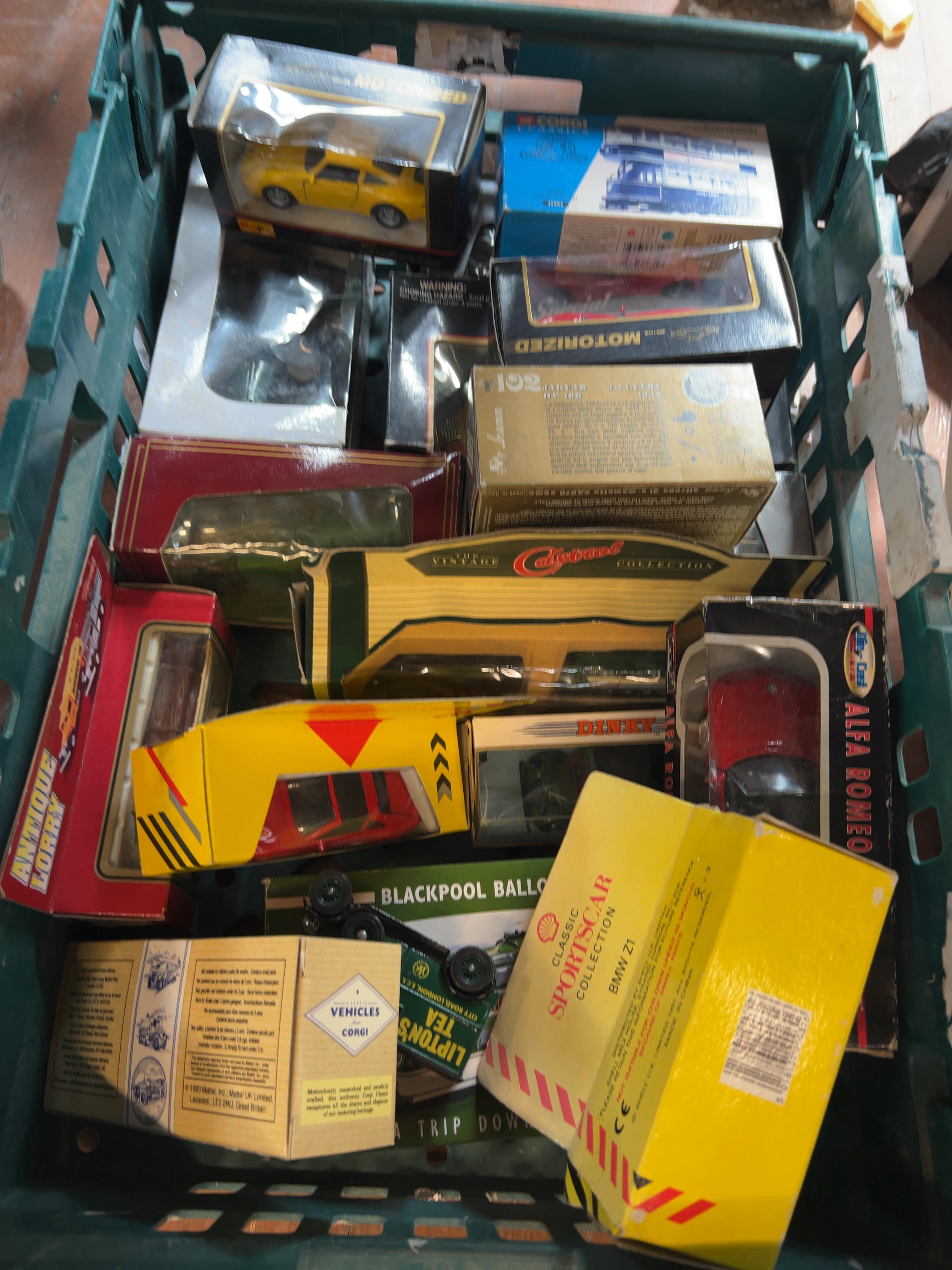 Die-Cast Model Vehicles including Corgi, Maisto, and Brumm