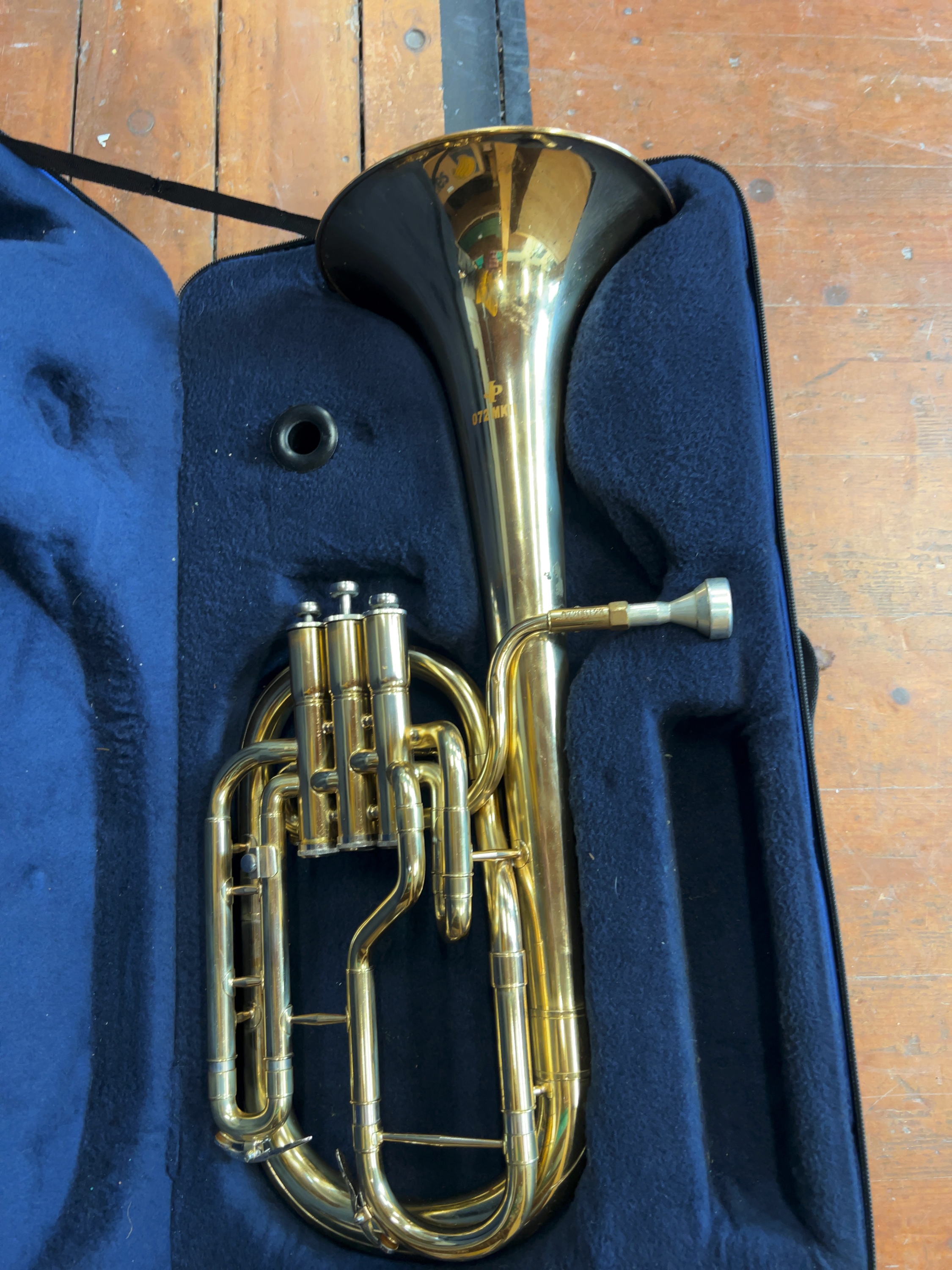 A John Packer JP072 MKII Eb Tenor Horn in Yellow Brass