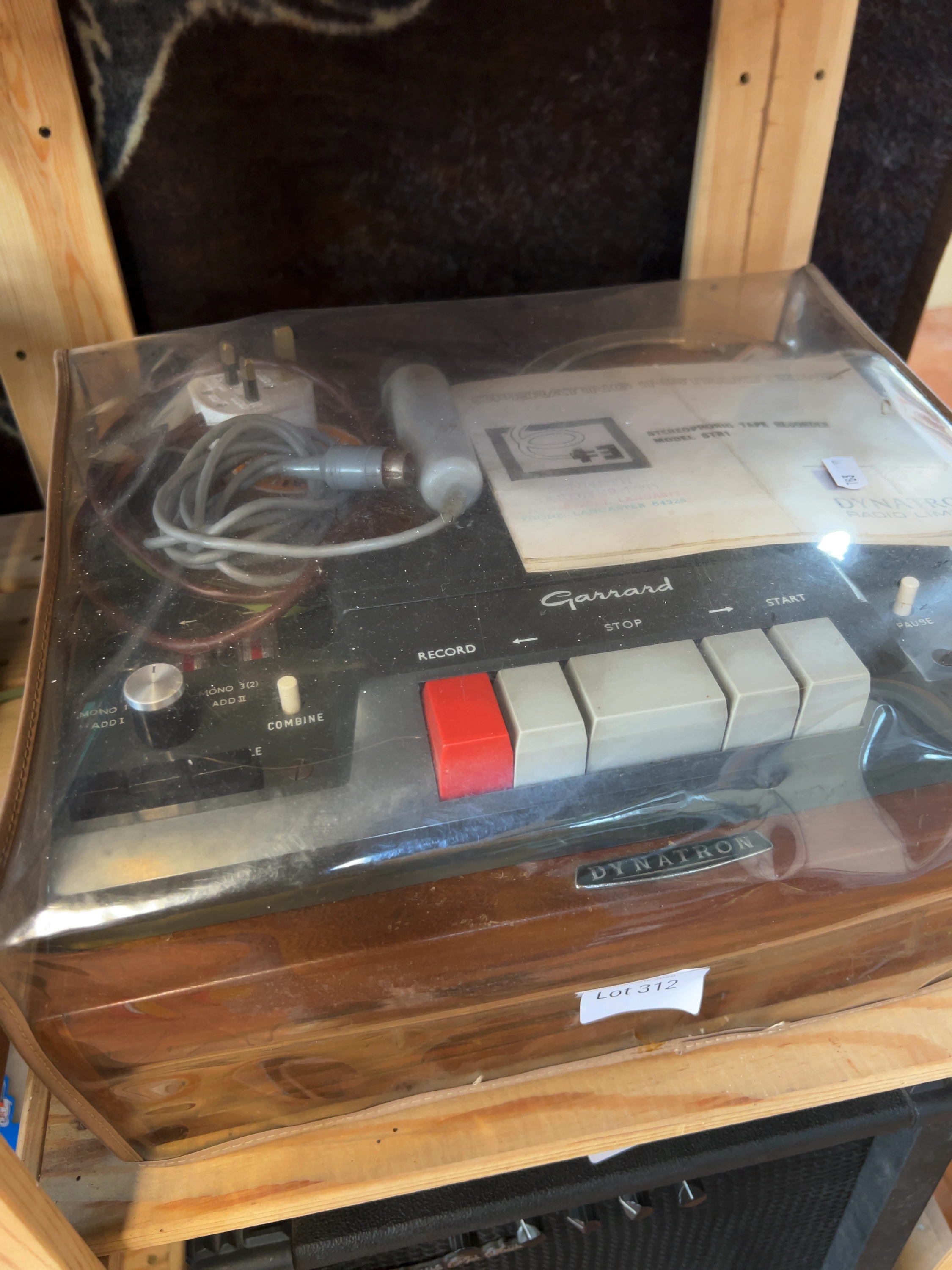 A Dynatron Model STR1 Stereophonic Reel-to-Reel Tape Recorder with Garrard Deck