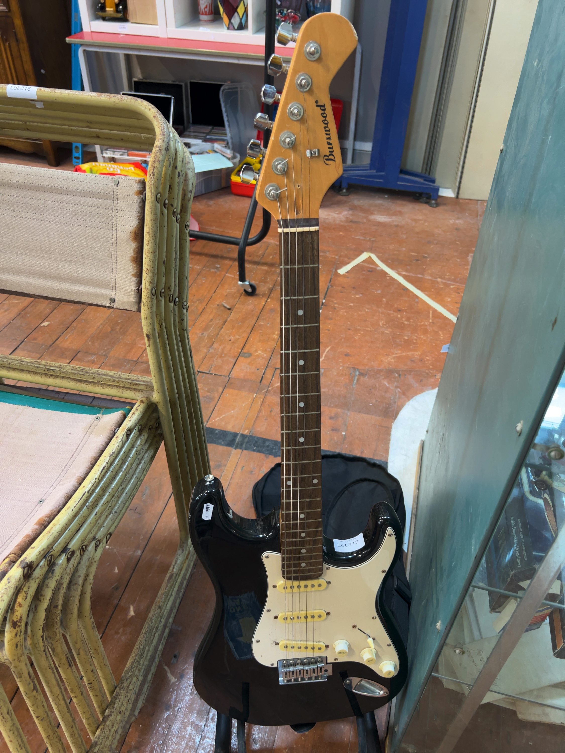 Burswood S-Style Electric Guitar with Gig Bag