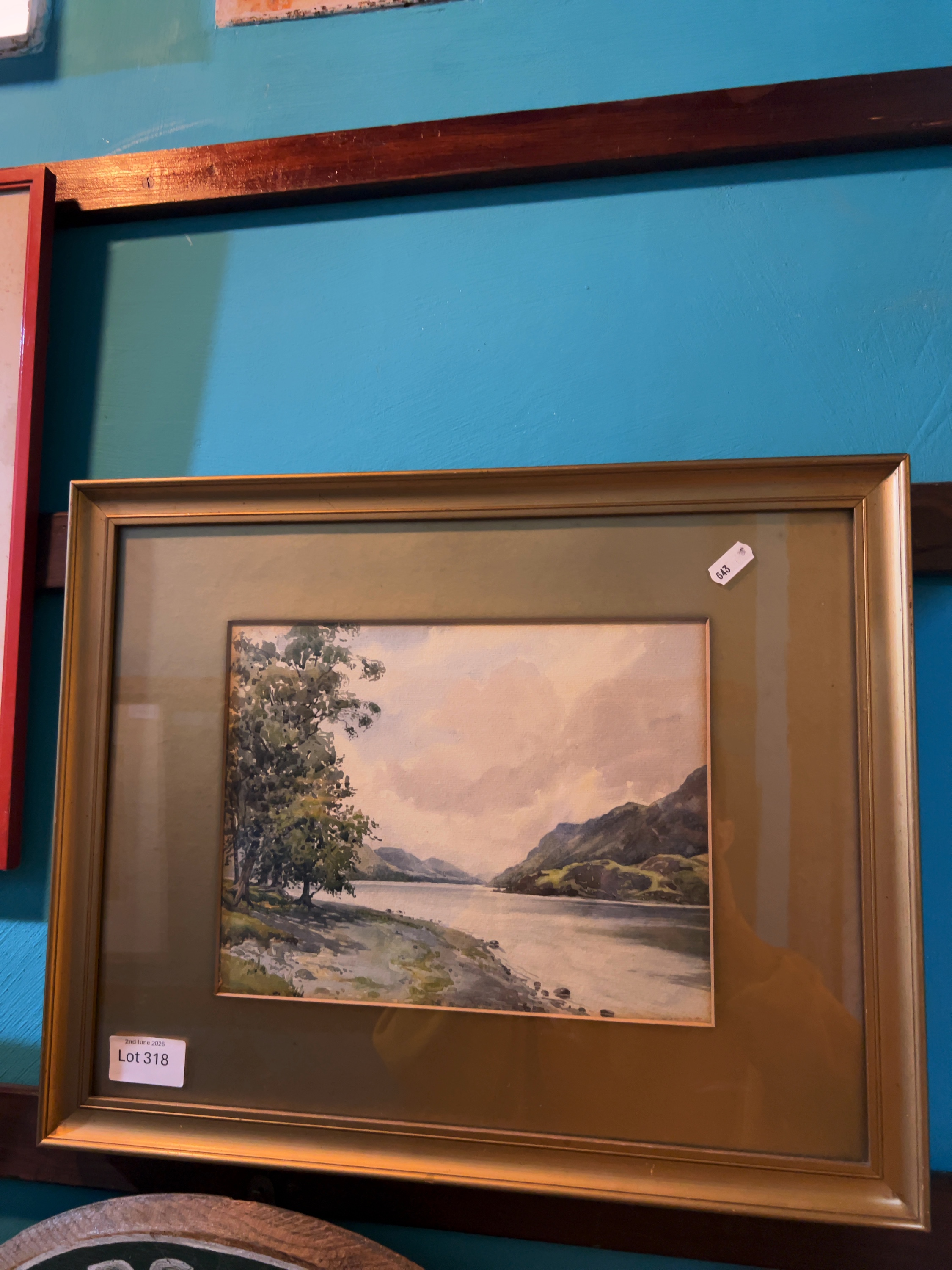 Attributed to Edward Horace Thompson (1879-1949), Lake District View, possibly Thirlmere and Helvellyn, Watercolour