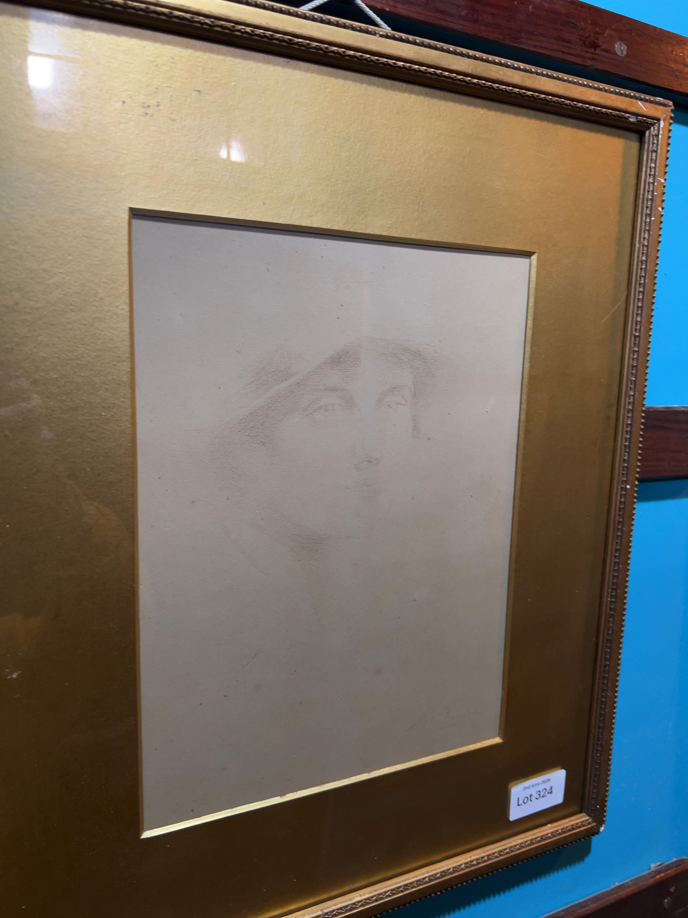 Robert Fowler R.I. (1853-1926), Portrait of a Woman in a Hat, Crayon Drawing