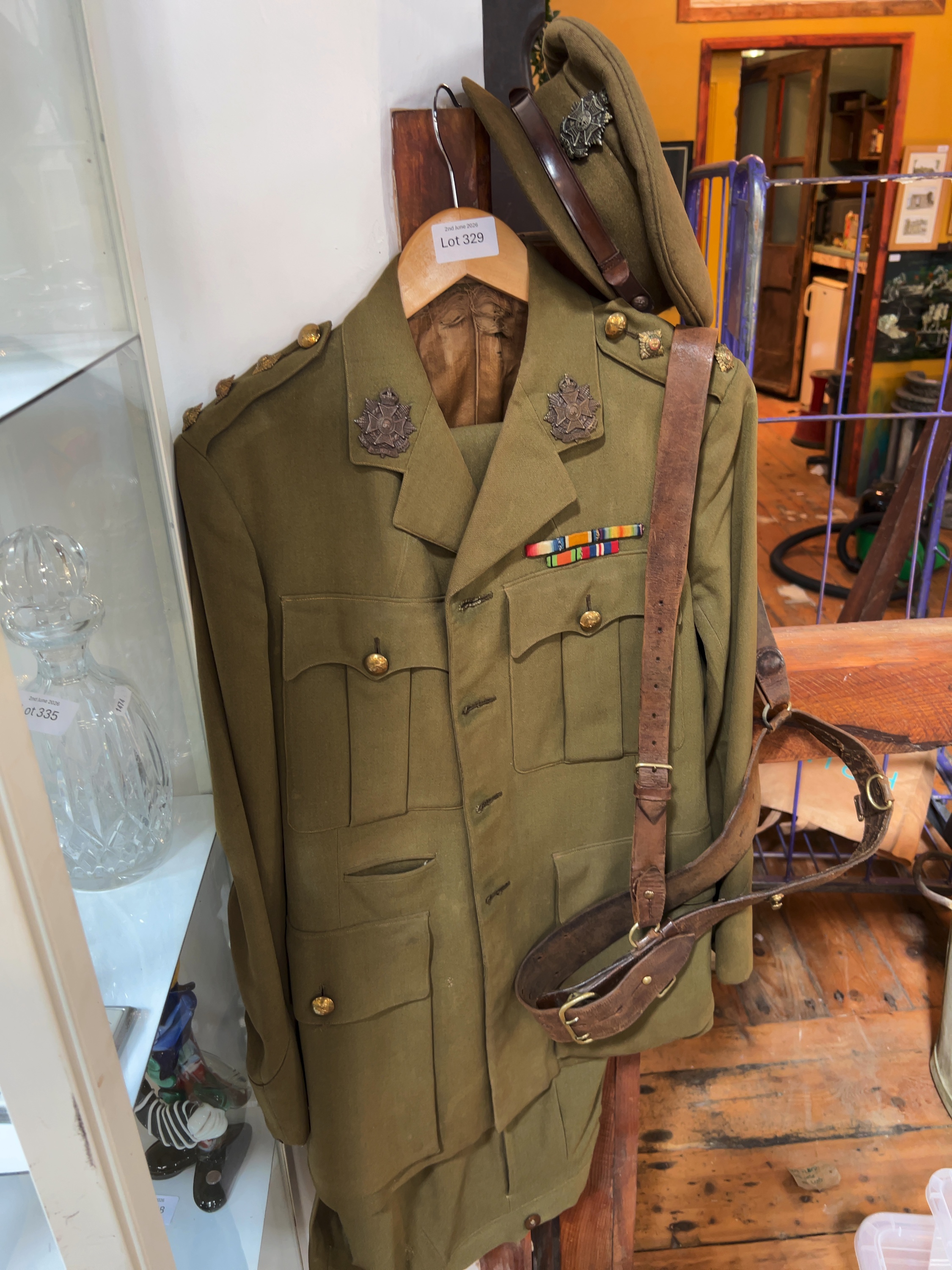 A British Army Captain's Service Dress Uniform Group, The Border Regiment