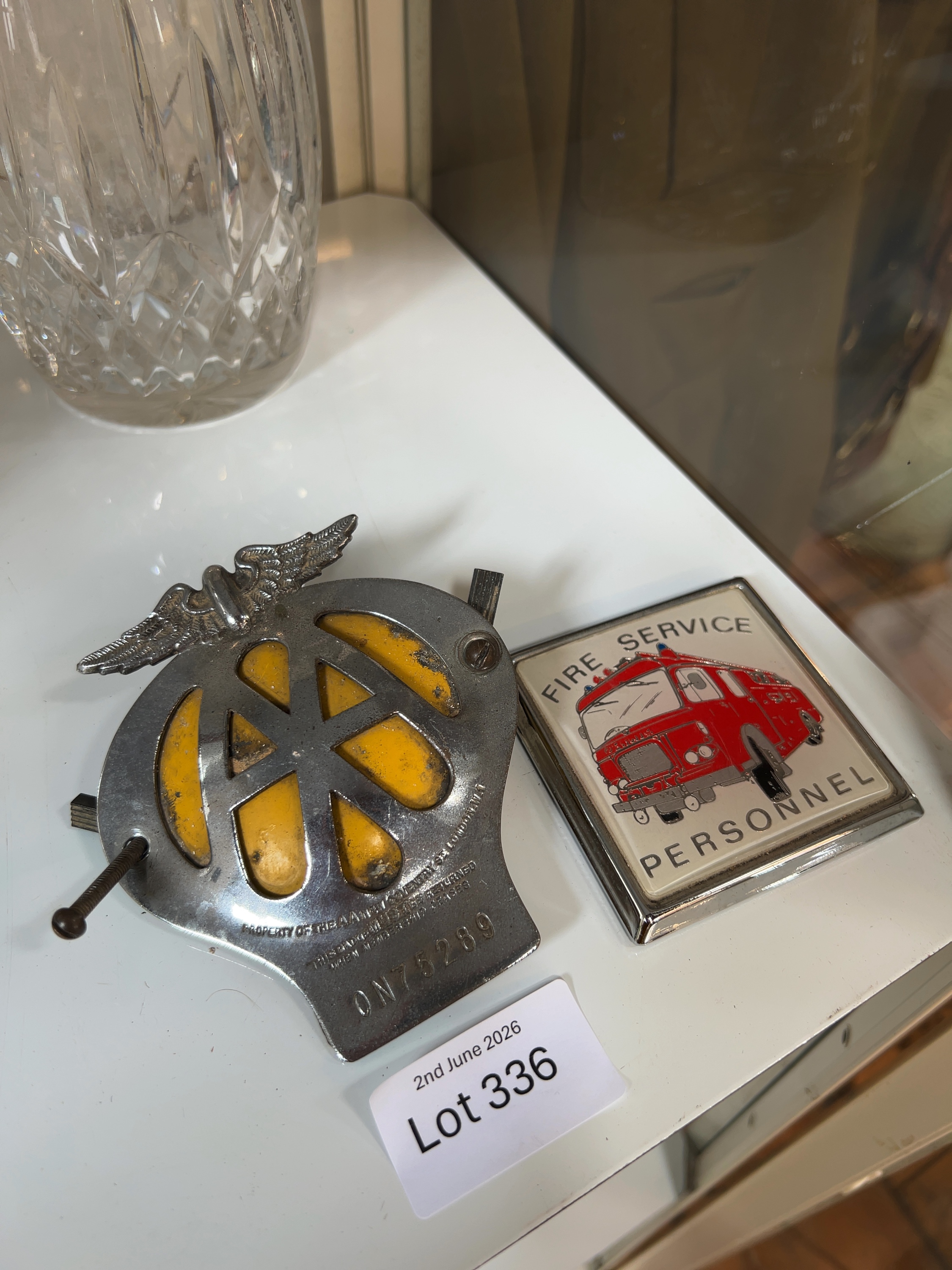 Two British Automobilia Car Grille Badges